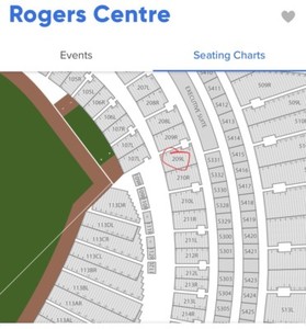 Rogers Centre Seating Chart Foo Fighters