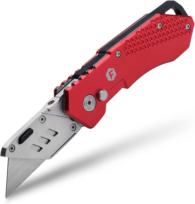 FC Folding Pocket Utility Knife, Cutter with Holster, Aluminum Body