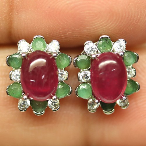 STERLING RUBY CHRON 美品 KARMA Lab-Created Ruby & White Lab-Created Sapphire Boxed Set