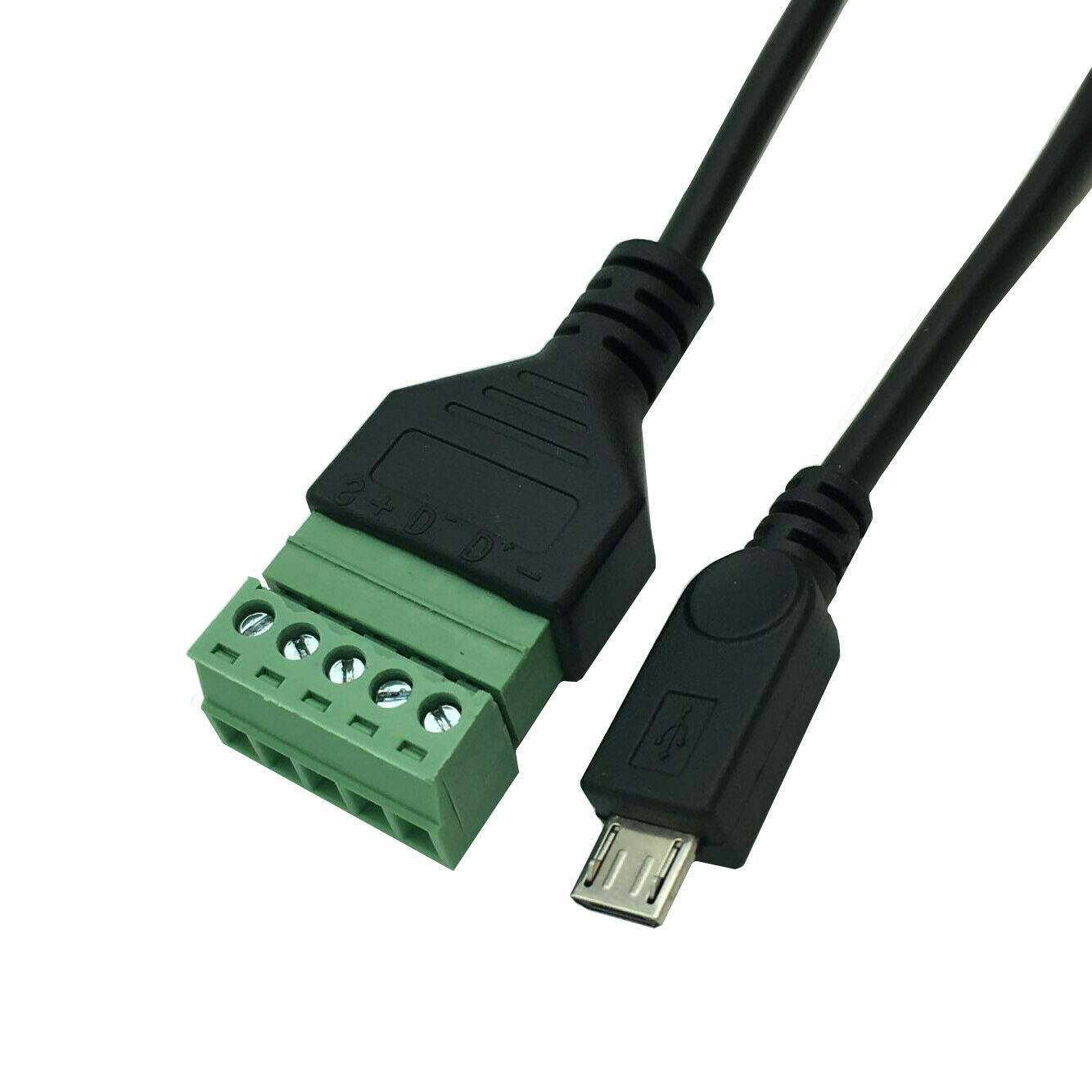 Micro USB 5 Pin Male to 5 Pin Female Bolt Screw Shield terminal