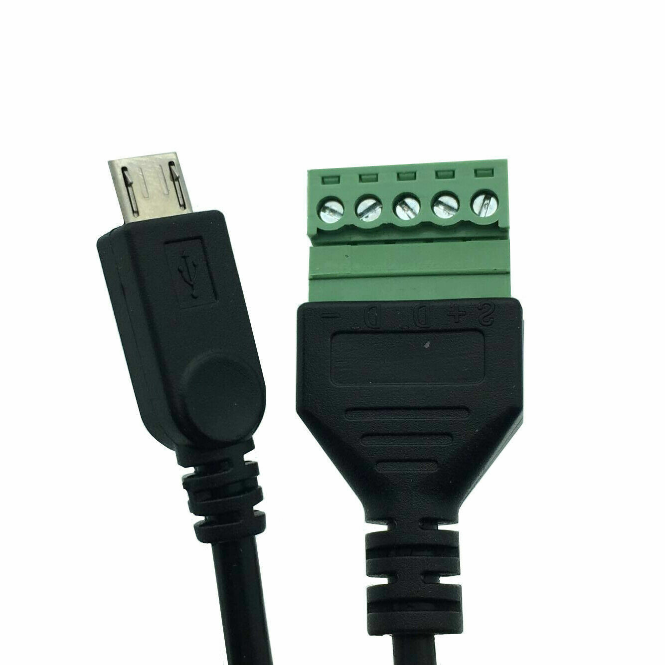 Micro USB 5 Pin Male to 5 Pin Female Bolt Screw Shield terminal