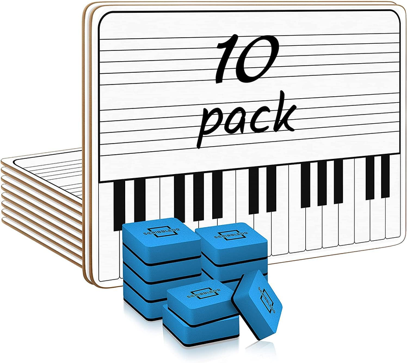 10 Pack 11 X 14 Inch Piano Board Dry Erase White Boards Lapboard L Double Sided
