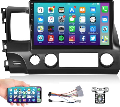 For Honda Civic 2006-2011 Android 12 Car Stereo Radio Apple CarPlay GPS WiFi