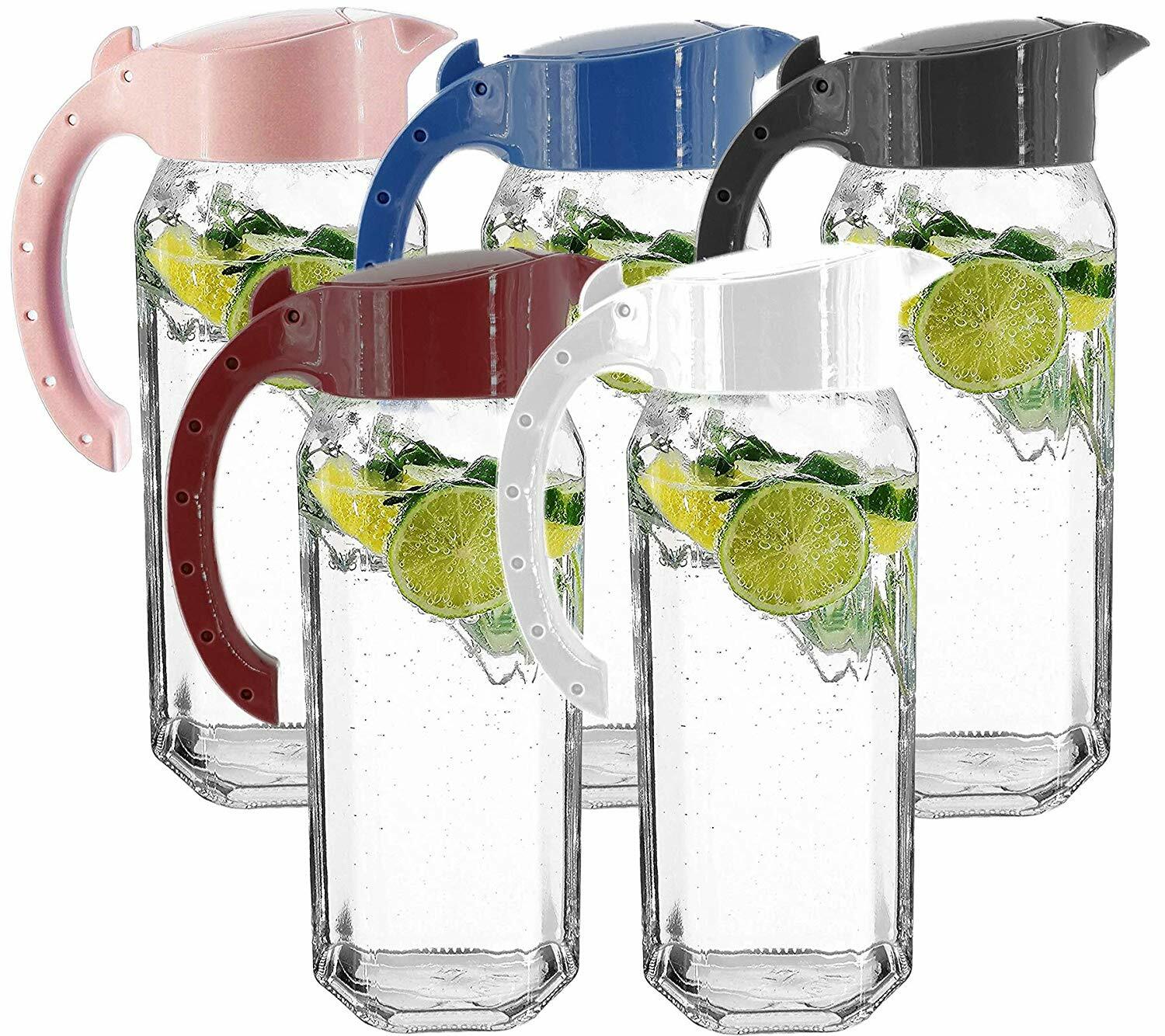 Kühlschrank Glas Krug Kanne Karaffe Saftkrug Saft Wasser Milch 1,5L BPA Free