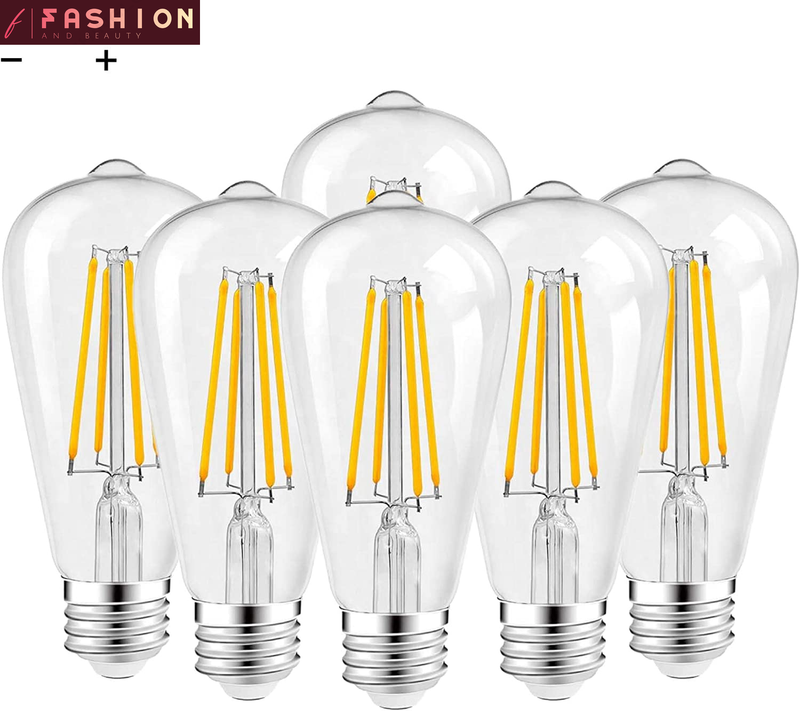 8w Edison Bulbs 100 Watt Equivalent, Vintage Dimmable Led Bu