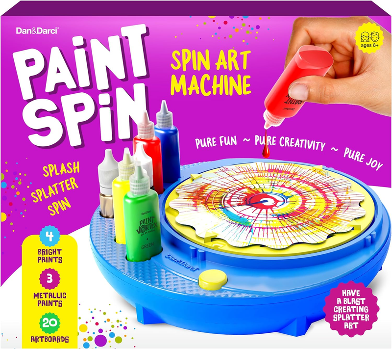 Paint Spin Art Crafts Machine Kit for Kids Ages 4-9 -Cool Painting Spinner Toys