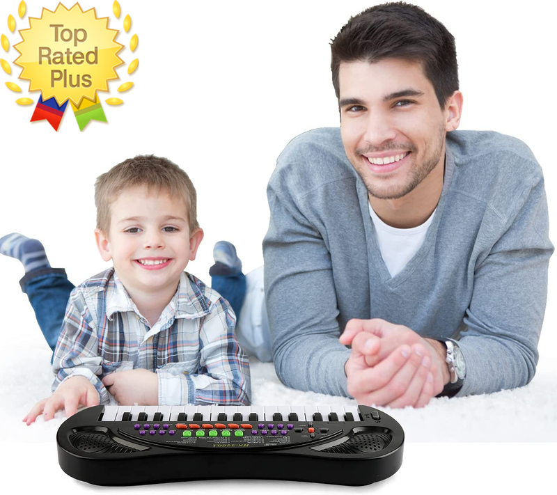 Interactive Kids Piano Keyboard 32 Keys Educational with Microphone Ages 3-8