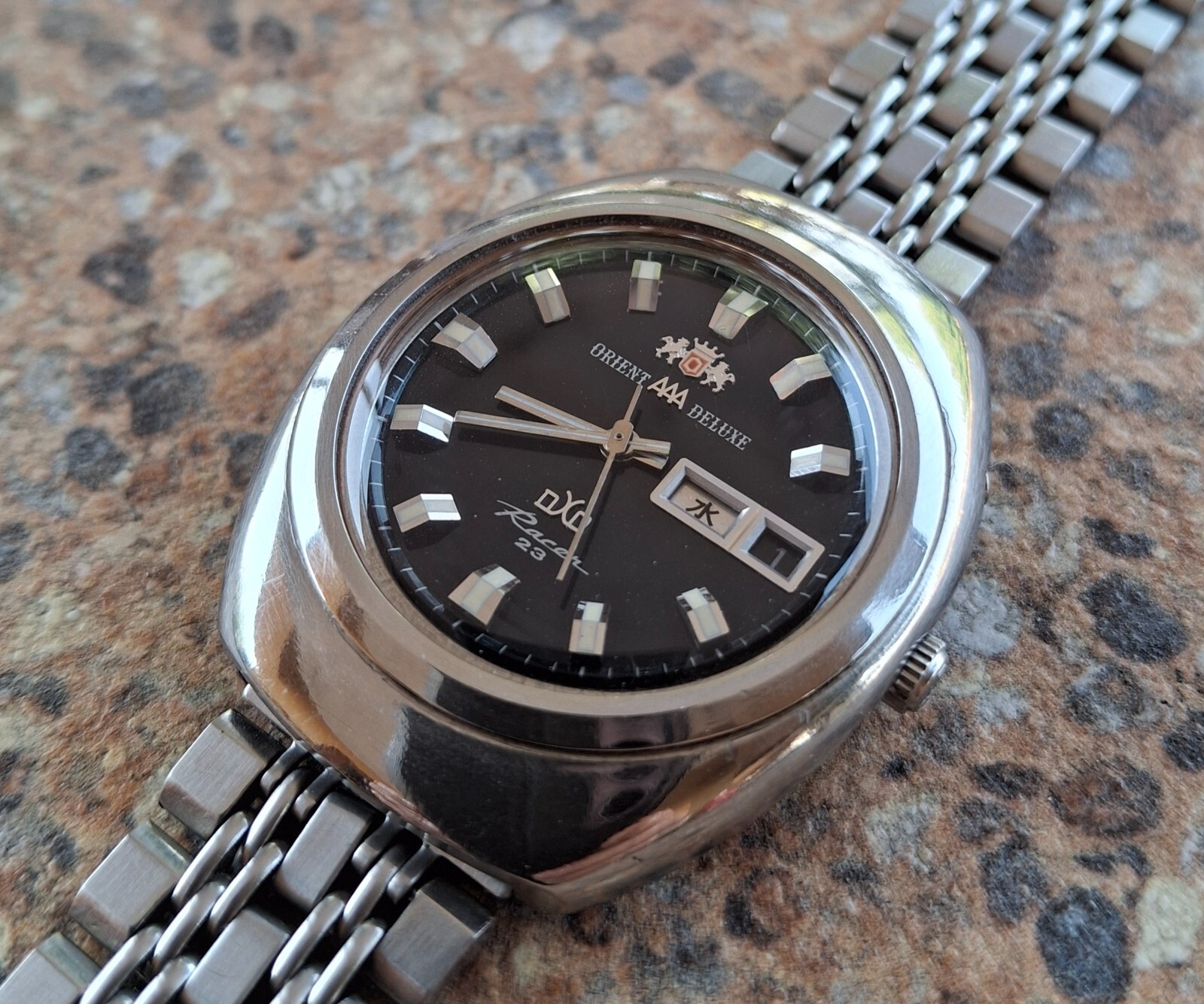 ORIENT AAA DELUXE Racer 自動巻時計 Orient AAA Deluxe Racer Watch Men 38mm Silver Dial Steel