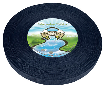 1 Inch Navy Blue Polypropylene (Polypro) Lightweight Webbing for Crafting, 10Yds