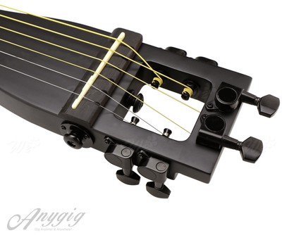 Anygig AGS Full Length Left Handed Traveler Protable Guitar 6 String Black Color