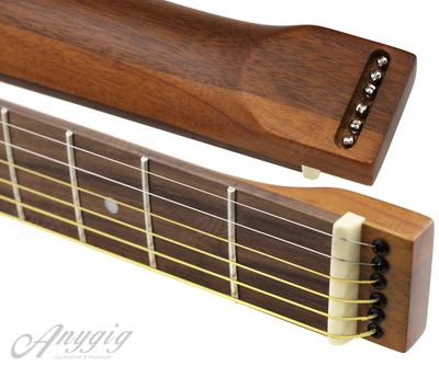 Anygig AGS Full Length Left Handed Traveler Protable Guitar 6 String Brown Color