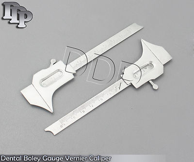 Dental Boley Gauge Vernier Caliper Orthodontic Dental Implant Instruments 2 Pcs