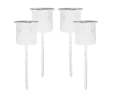 4x Stabkerzenhalter Adventskranz Stecker für Kerzen Ständer Shabby Deko Metall