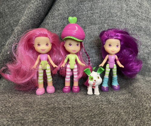 【ずんぐりむっくりさん専用】Dorry Doll Strawberry Shortcake 3” Mini Dolls, Dog, Plum Pudding