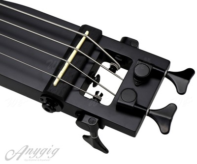 Anygig Full Scale Length Left Hand Traveller Bass Guitar Portable Matte Black US
