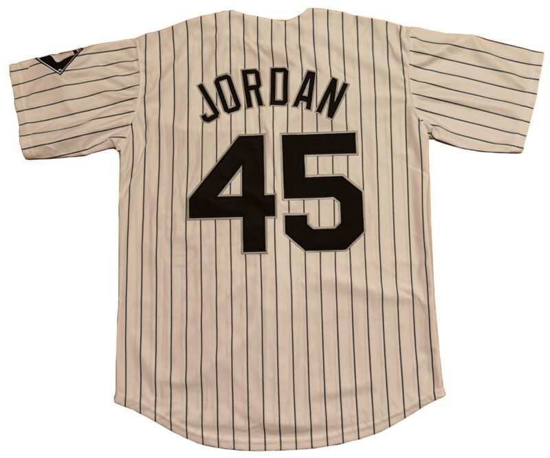US SELLER Jordan #45 Birmingham Barons Baseball Men Jersey Stitched 