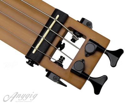 Anygig AGB Full Scale Length Left Hand 4 String Bass Guitar Portable Black Brown