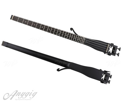 Black Portable Anygig AGB Full Scale Length Travel Bass Guitar Backpacker Matte