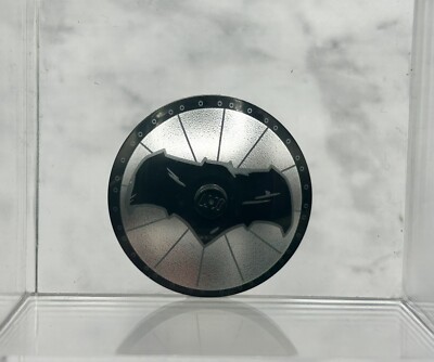 Lego Parts Silver Dish 4 x 4 Inverted (Radar) Bat Signal Batman Logo Pattern