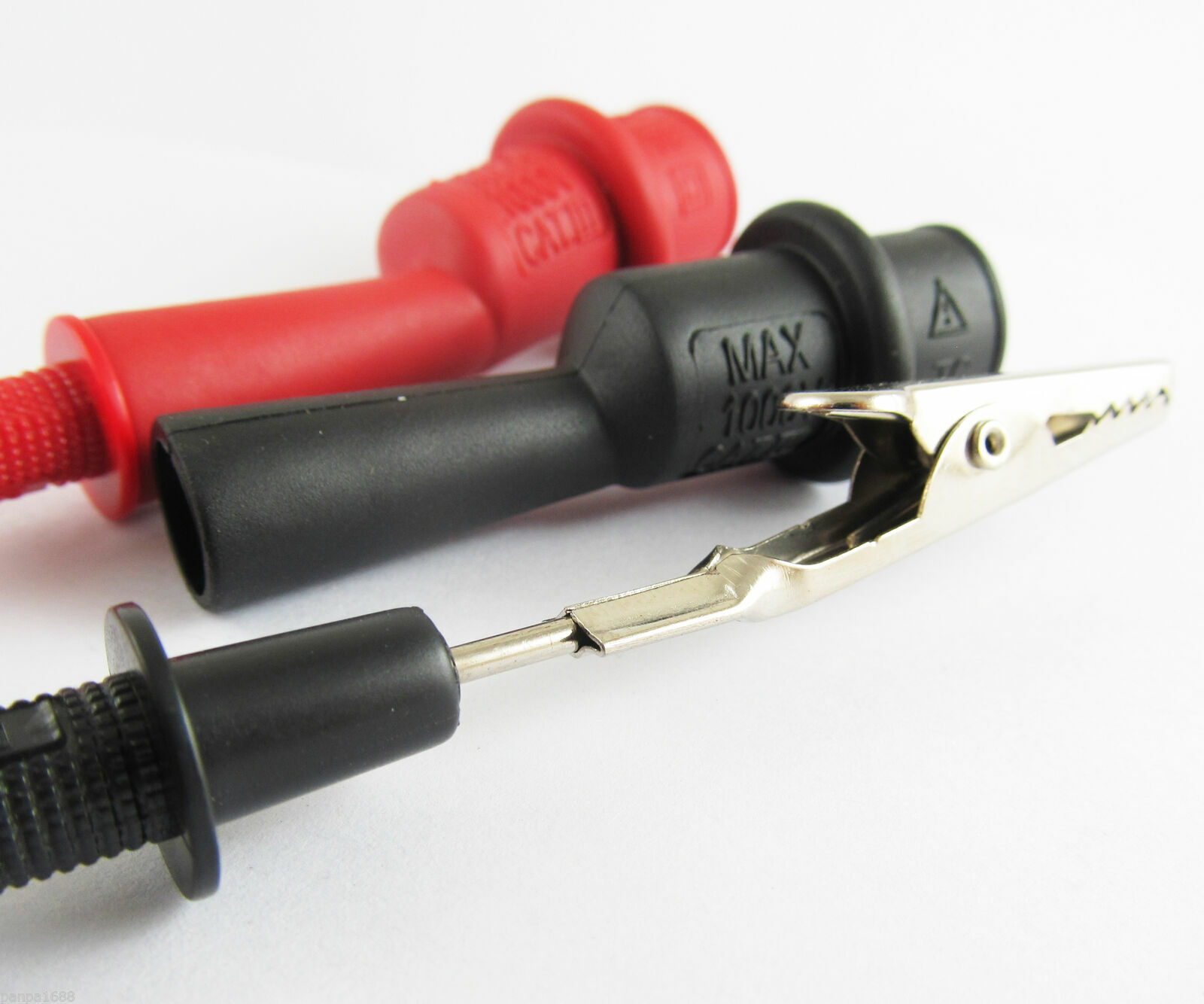 2pcs Multimeter Alligator Crocodile Test Clip clamp 1000V 10A For test