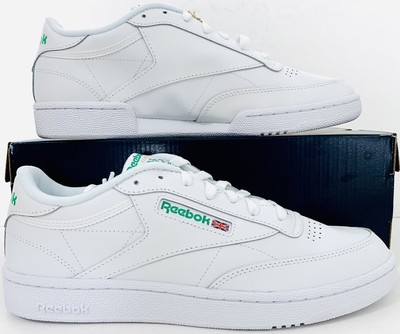 Reebok Mens Classic Club C 85 Sneakers Sz(13) White/Green AR0456 New In Box