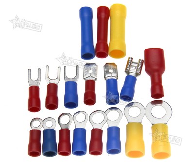 Kit of 1200 Polychrome Insulated  Electrical Wire Terminals Crimp Connector Kit