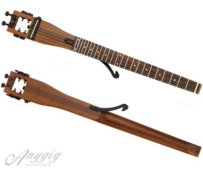 Anygig AGS Full Length Left Handed Traveler Protable Guitar 6 String Brown Color