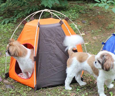 Folding Portable Pet Tent Camp Puppy Dogs Cats Bed Outdoor House Waterproof