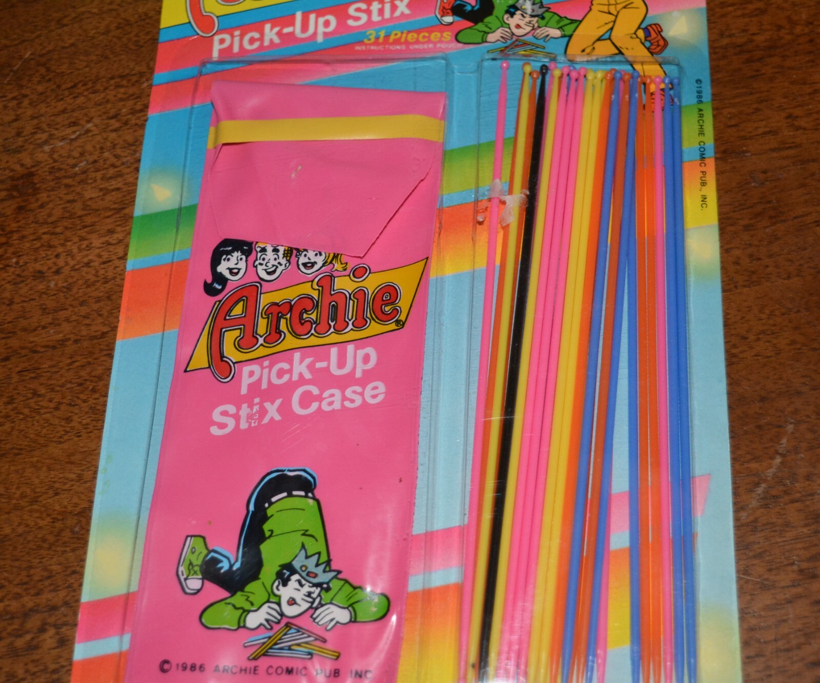 1986 JA-RU Archie Comics Pick Up Stix Game Toy NOS Jughead
