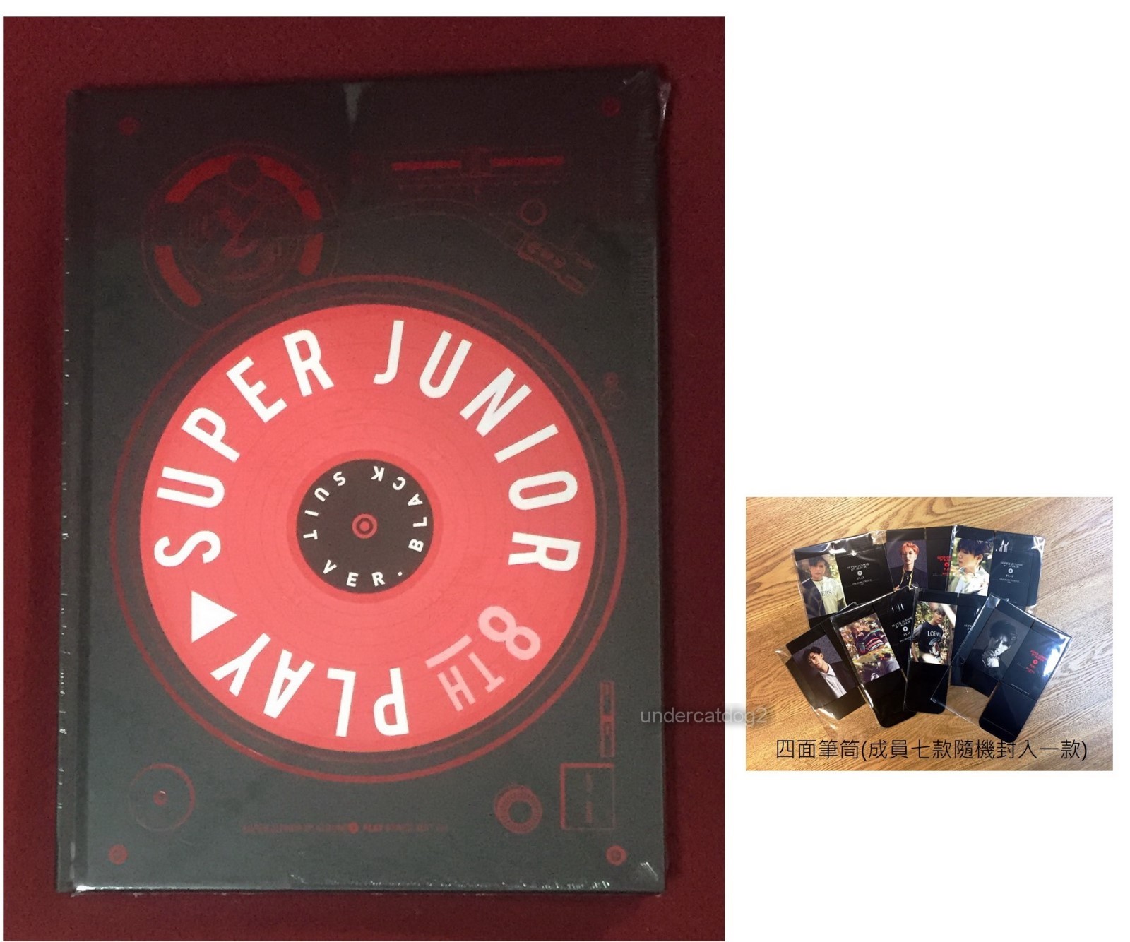 Super Junior Vol.8 PLAY (Black Suit Version) Taiwan CD+Pen Holder