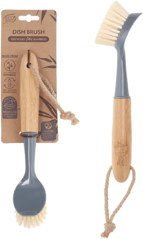 Dish Brush – Ocean-Bound Recycled Plastic, Post-Consumer Recycled Bristles, Fsc-