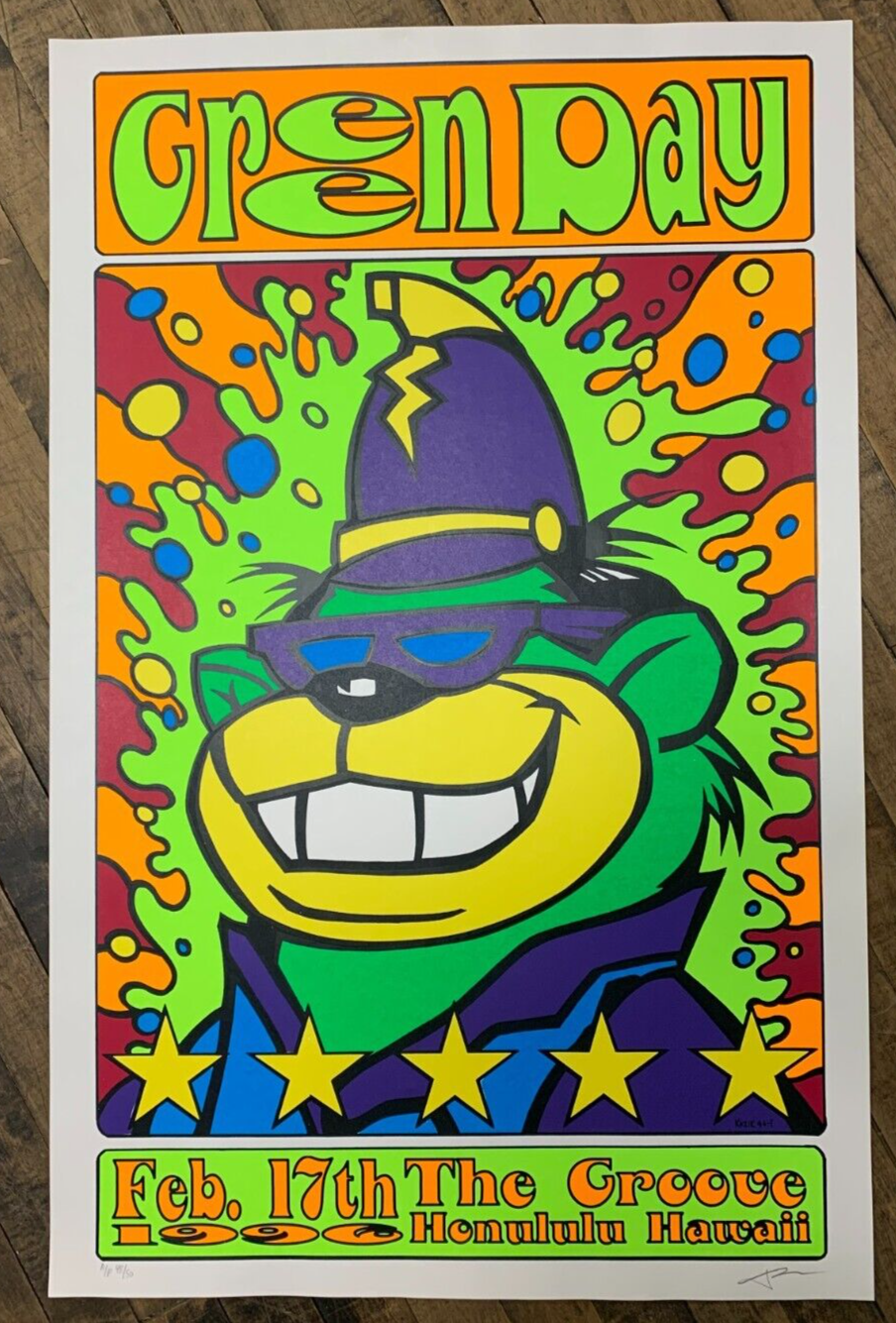 Frank Kozik - 1996 - Green Day Concert Poster S&N Artist