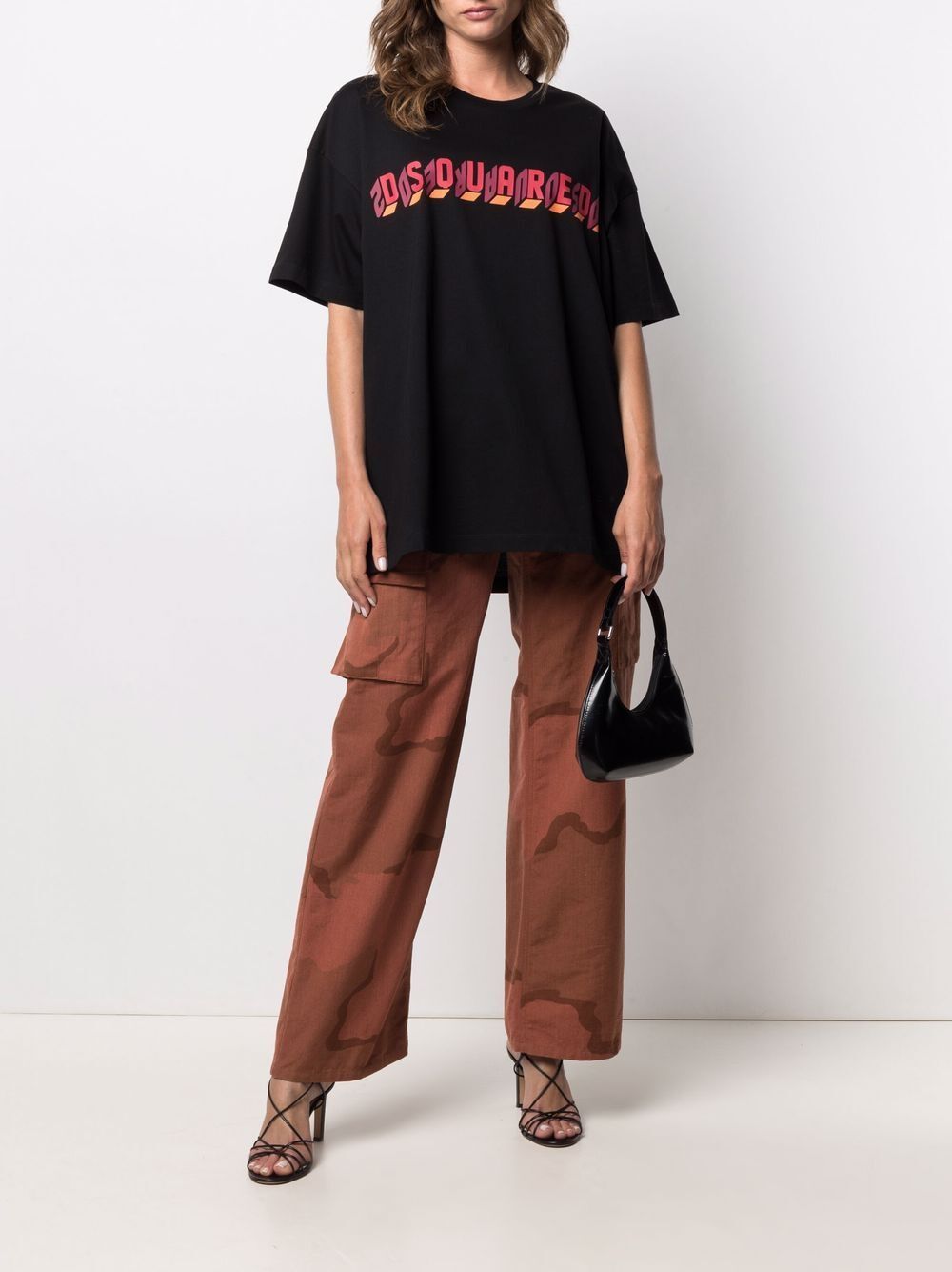 D SQUARED2ディースクエアードMirror Logo Oversize Tee Tシャツ D SQUARED2ディースクエアードMirror Logo Oversize Tee Tシャツ
