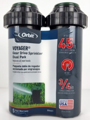 Orbit Voyager  3/4'' Screw Top Gear-Drive Rotor Sprinklers #55461 - 2 Pack
