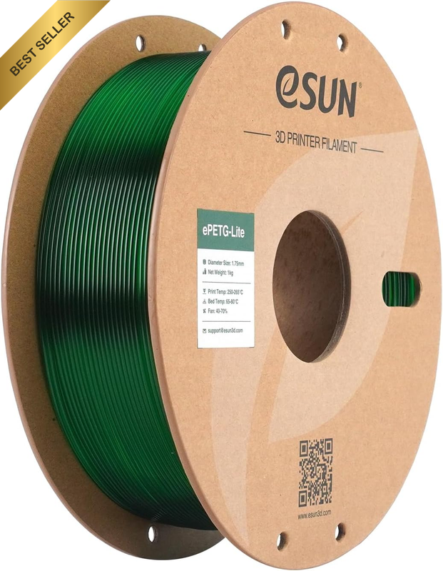 1KG Green PETG Filament 1.75mm ±0.05mm Compatible with Most 3D Printers