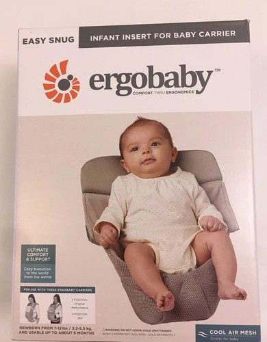 easy snug infant insert cool air mesh grey