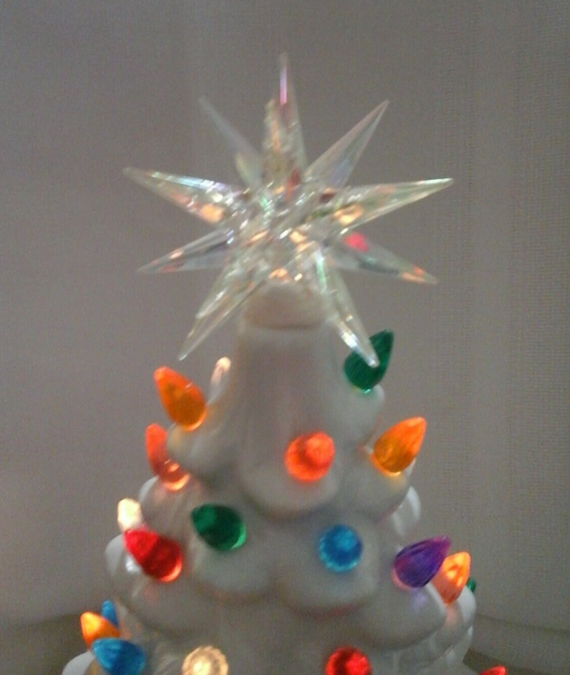 Moravian  2.5"  Star Ceramic Christmas Tree Beautiful Aurora  Star