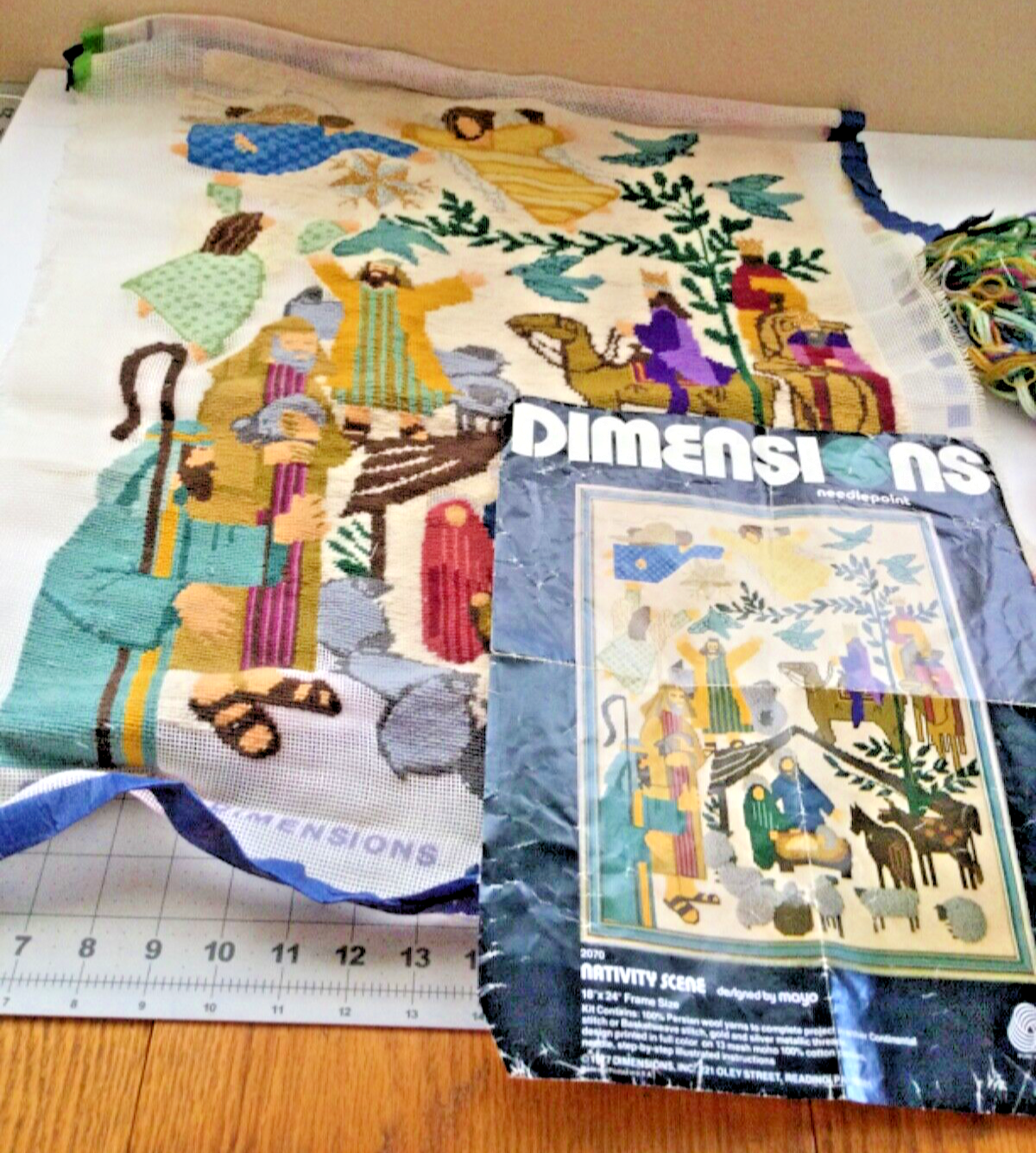 Dimensions Nativity Scene 1977 # 2070 Partially Completed Th