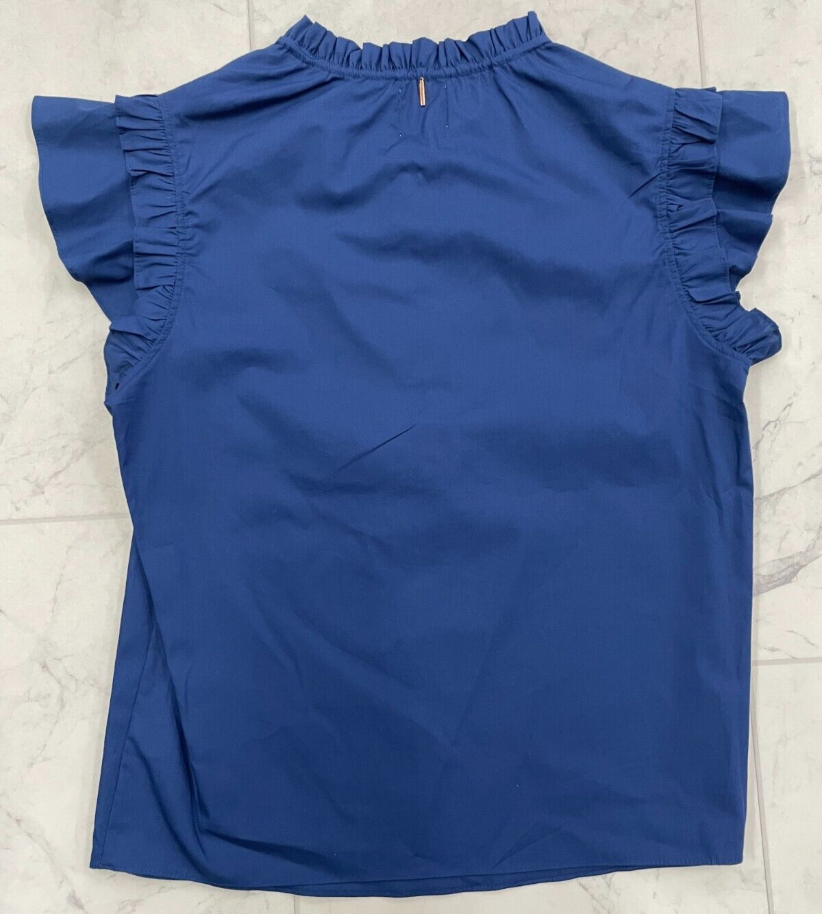 Pre-owned Misa $245  Los Angeles Basia Top In Indigo Blue Size: X-small
