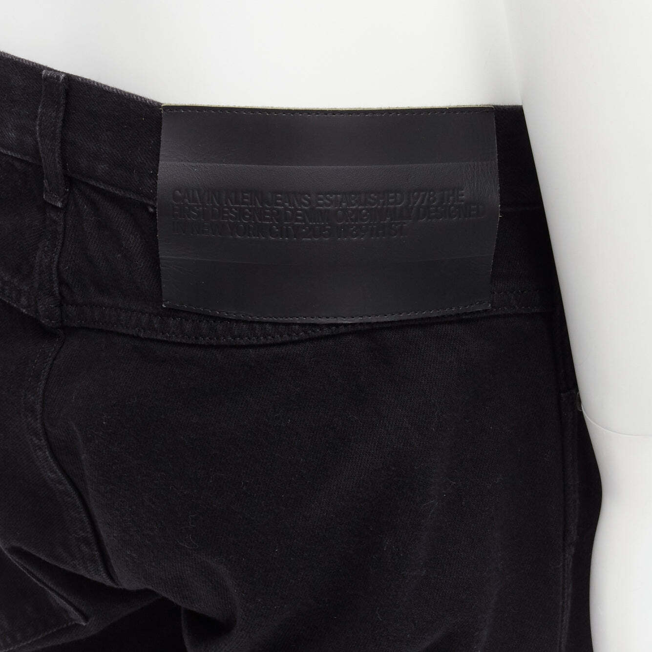CALVIN KLEIN 205W39NYC Raf Simons black distressed satin CALVIN KLEIN 205W39NYC Raf Simons black distressed satin