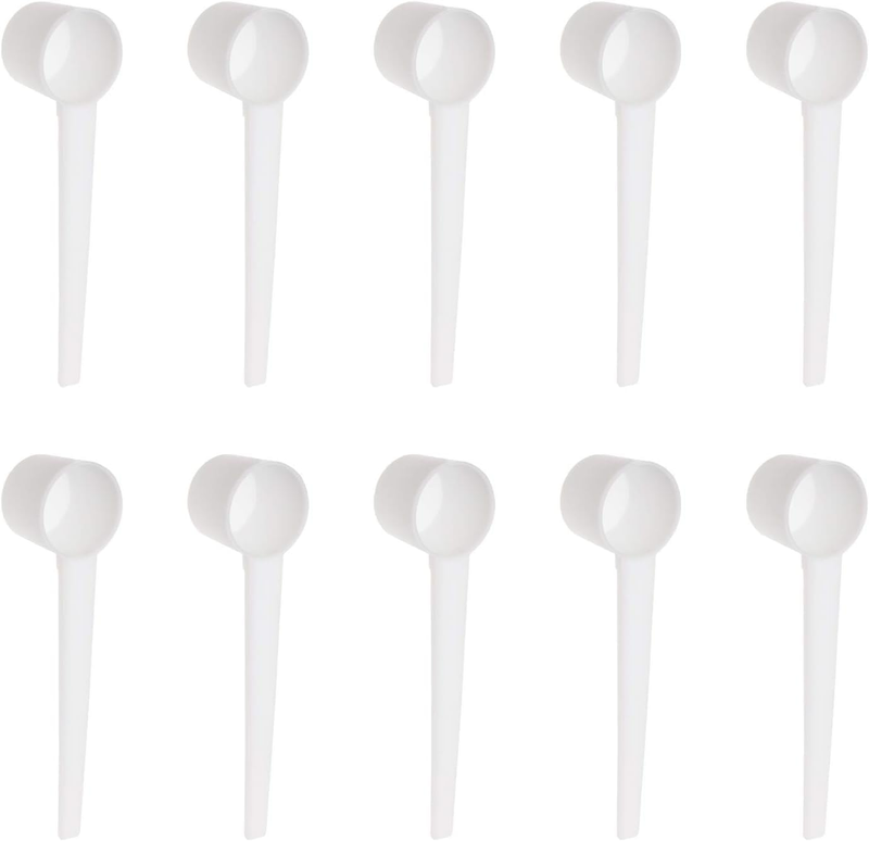 10-Piece Food Grade Long Handle Nontoxic Reusable Plastic Measuring Spoon Coffee