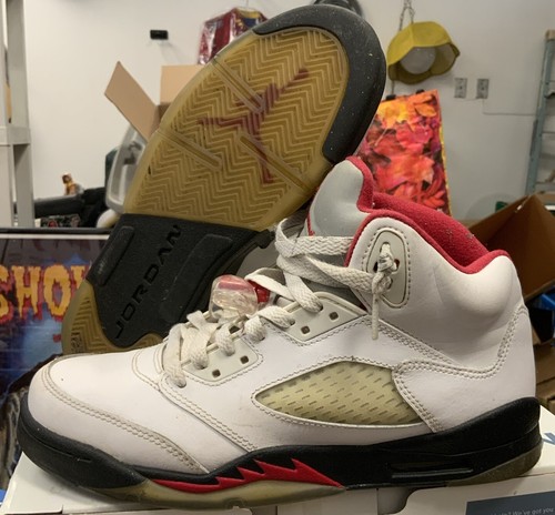 ナイキ　Air Jordan 5 Retro ‘Fire Red’ 24cm VINTAGE Nike Air Jordan 5 GS 'Fire Red Black Tongue' 440888