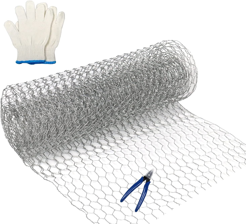 Chicken Wire Net for Craft Projects, Galvanized Hexagonal Chicken Wire F
