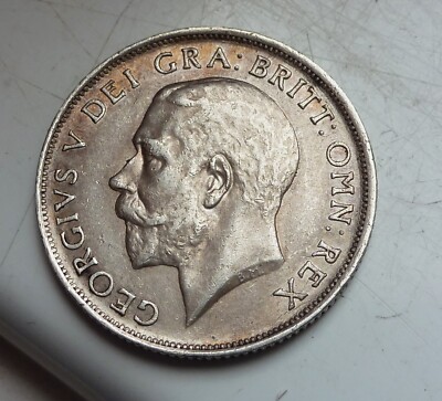 1915 GEORGE V STERLING SILVER SHILLING , LOVELY, EF GRADE COIN
