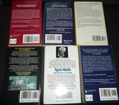 lot of 6 MYSTERY PAPERBACKS: Artists in Crime / Perfect Match / Trap for Fools +