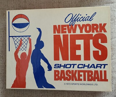 1973 OFFICIAL NEW YORK NETS SHOT CHART BASKETBALL GAME NEW SEALED