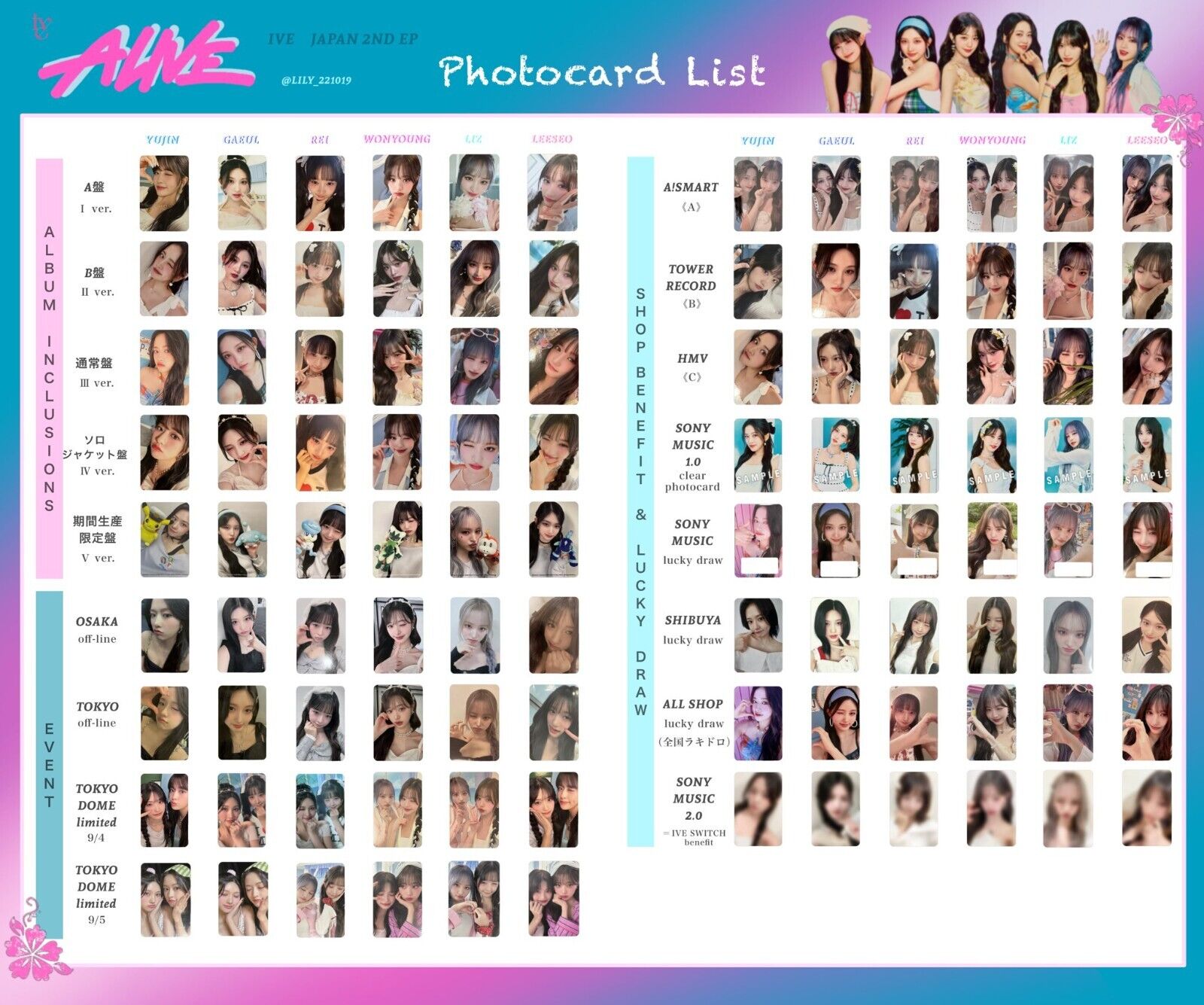 IVE - JAPAN 2ND EP ALIVE PHOTOCARD OFFICIAL YUJIN GAEUL REI IVE - JAPAN 2ND EP ALIVE PHOTOCARD OFFICIAL YUJIN GAEUL REI
