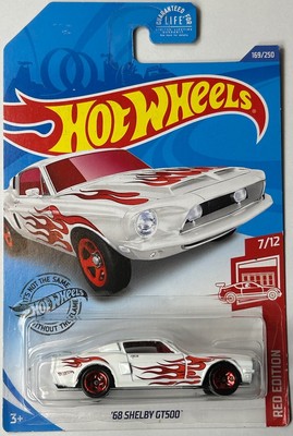 2020 Hot Wheels 169/250 Target Red Edition 7/12 '68 Shelby GT500 White w/Red 5sp