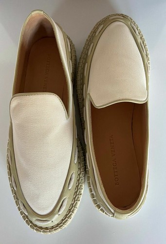 Pre-owned Bottega Veneta $620  Women's Slip-on Espadrilles Shoes 10 Us (40 Euro) 578386 In Oregano/plaster