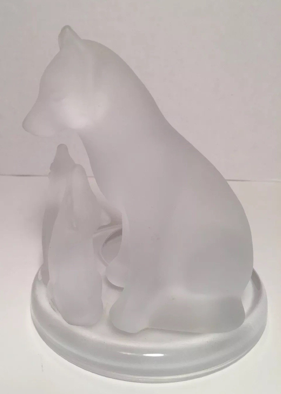 PartyLite Opaque Glass Votive Candle Holder 'MOTHER WOLF & CUBS'  Beautiful!